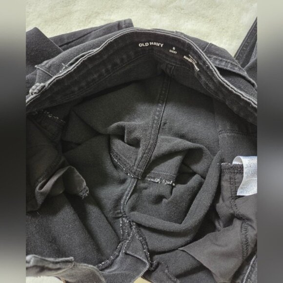 Old Navy High-Rise WOW SUPER-SKINNY Black Wash Size 8 short - Picture 8 of 10